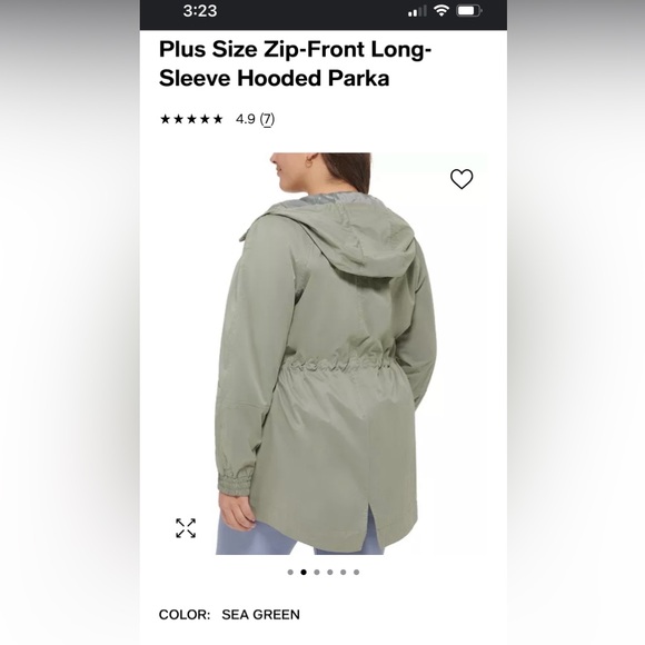 New with tags Levi Strauss zip jacket. Sea green. Hood. - Picture 2 of 11